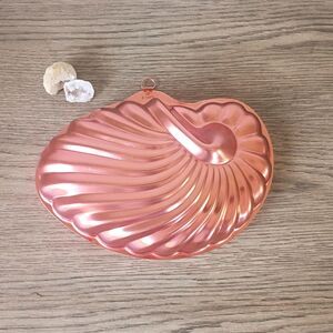 Vintage Copper Seashell Jello Mold Shell Copper Baking Pan Kitchen Wall Decor